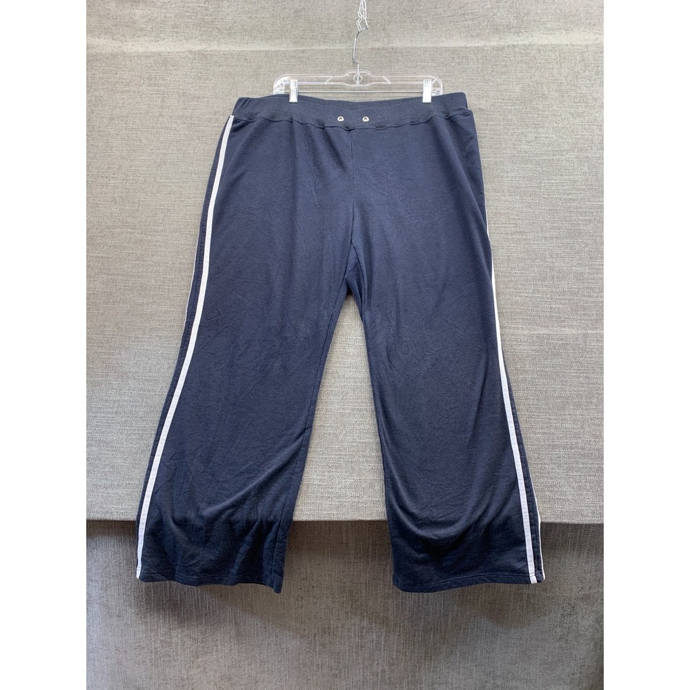New York Laundry Track Pants Womens 2X Navy Blue High Rise Athleisure Sports